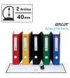 CARPETA FOLIO 2 ANILLAS 40 MM. CARTON FORRADO ANCOR