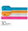 REGLA LIDERPAPEL 30 CM ALUMINIO COLORES SURTIDOS