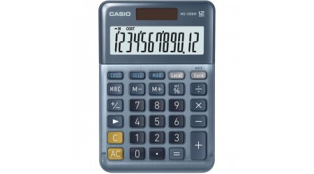 CALCULADORA SOBREMESA CASIO MS-120EM 12 DIGITOS NEGRO
