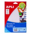 ETIQUETA A5 APLI 7107  15 H. 105x148 MM. BLANCAS