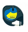 CINTA ROTULADORA COMPATIBLE DYMO LETRATAG 91202 PLASTICO AMARILLO 12MMX4MT