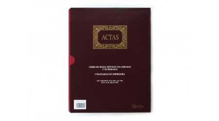 LIBRO DIN-A4 ACTAS 100 HOJAS MOVIBLES MIQUEL RIUS