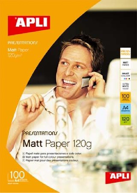 PAPEL MATE A4 120G. CAJA 100H.