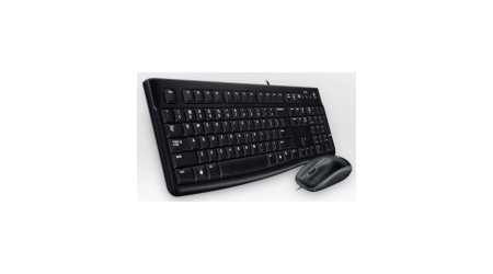 TECLADO + RATON LOGITECH CON CABLE MK120 NEGRO
