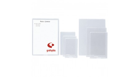 FUNDA PORTACARNET PLASTICO 117x170 MM. 150mc GRAFOPLAS