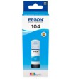 BOTELLA TINTA EPSON ECOTANK 104 CYAN PARA ET2710 ET2810 Y ET2820 SERIES