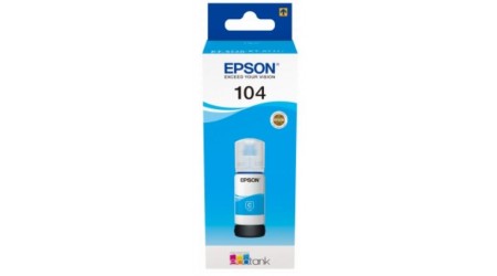 BOTELLA TINTA EPSON ECOTANK 104 CYAN PARA ET2710 ET2810 Y ET2820 SERIES