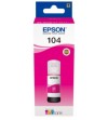 BOTELLA TINTA EPSON ECOTANK 104 MAGENTA PARA ET2710 ET2810 Y ET2820 SERIES
