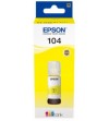 BOTELLA TINTA EPSON ECOTANK 104 AMARILLO PARA ET2710 ET2810 Y ET2820 SERIES
