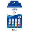 BOTELLA TINTA EPSON ECOTANK 104 PACK 4 BOTELLAS (BCMY) PARA ET2710 ET2810 Y ET2820 SERIES
