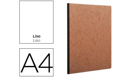 LIBRETA AGE-BAG TAPA CARTULINA LOMO COSIDO LISO 96 HOJAS COLOR HAVANA 210X297 MM