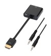 ADAPTADOR VIDEO HDMI(M) A VGA(H) CON CABLE DE SONIDO JACK 3,5MM AISENS