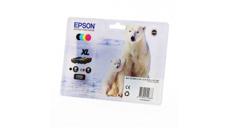 CARTUCHO EPSON PACK 4 COLORES C13T26364010 Nº 26XL PARA EXPRESSION PREMIUM XP-510/XP-600/XP-605/XP-610/XP-615/XP-700/XP-800