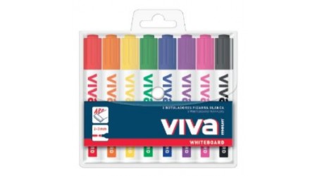 ROTULADOR PIZARRA BLANCA MOLIN VIVA 8 UNIDADES SURTIDAS