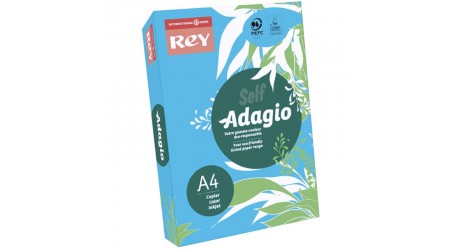 PAPEL A4 COLOR 500 HOJAS AZUL INTENSO 80 GR. ADAGIO
