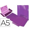 CARPETA LIDERPAPEL GOMAS SOLAPAS POLIPROPILENO DIN A5
