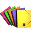 CARPETA PORTAFUNDAS MAXIPLAS A4 CON ESPIRAL TAPA DE CARTON 50 FUNDAS COLORES SURTIDOS FLUOR CIERRE CON GOMAS