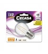 BOMBILLA CEGASA LED REDONDA PEQUEÑA 4W 440 LUMEN. E27 LUZ CALIDA A++ ROSCA ANCHA