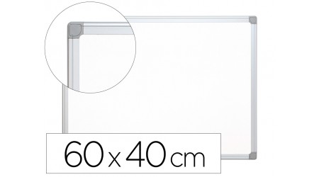 PIZARRA BLANCA MELAMINA MARCO ALUMINIO  60X40 CM