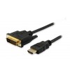 CABLE DVI-D 24+1 PINES A HDMI MACHO/MACHO EQUIP NEGRO