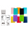 CUADERNO A5 TAPA DURA CUADRICULA 4 MM 140H 75 GR. WITTY MICROCORTE 6 TALADROS