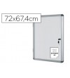 VITRINA DE ANUNCIOS BI-OFFICE FONDO MAGNETICO EXTRAPLANA DE INTERIOR 720X674 MM