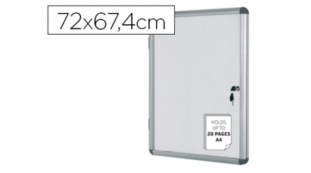 VITRINA DE ANUNCIOS BI-OFFICE FONDO MAGNETICO EXTRAPLANA DE INTERIOR 720X674 MM