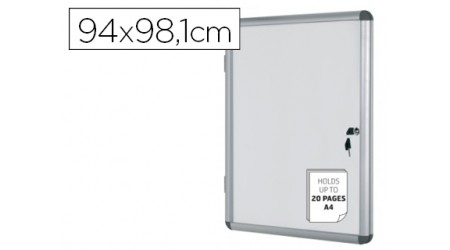 VITRINA DE ANUNCIOS BI-OFFICE FONDO MAGNETICO EXTRAPLANA DE INTERIOR 940X981 MM