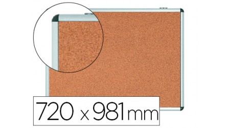 VITRINA DE ANUNCIOS BI-OFFICE FONDO CORCHO DE INTERIOR MARCO DE ALUMINIO 720X981 MM