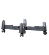 SOPORTE C.P.U. PLASTICO GRIS CON RUEDAS Y FRENO