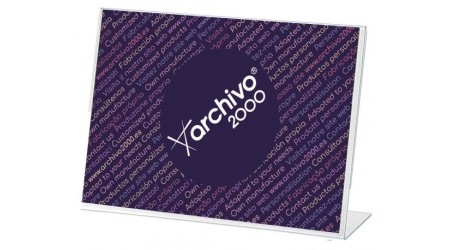 EXPOSITOR SOBREMESA HORIZONTAL 60X90 MM. EN FORMA DE L