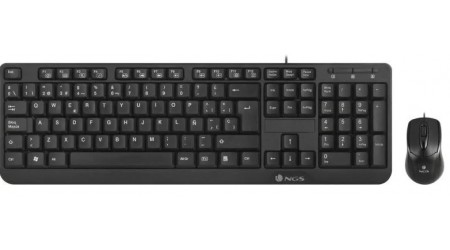 TECLADO + RATON NGS COCOA CON CABLE NEGRO