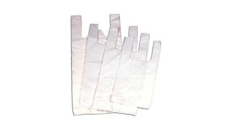 BOLSA PLASTICO CAMISETA 42 x 53 CM  1 KG. 70% RECICLADA GALGA 200 RECICLABLE