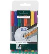 ROTULADOR PERMANENTE FABER CASTELL C/GOMA P.M. 1 MM 8 UNIDADES COLORES SURTIDOS