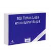 FICHA LISA N.5 160X220 MM PAQUETE DE 100 UNIDADES