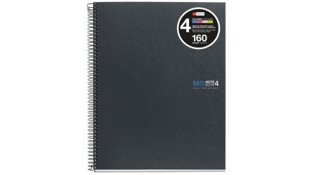 CUADERNO A5 MICROP. TAPA EXTRADURA MIQUEL RIUS 160 HOJAS LISO 70GR/MT2.