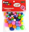 POMPONES PEQUEÑOS PACK 100 UNIDADES SURTIDAS TAMAÑO Y COLOR