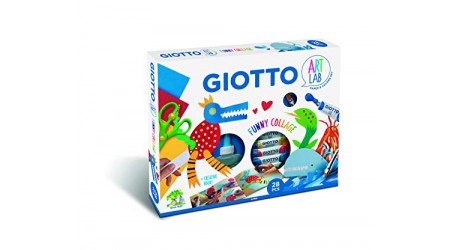 SET DE MANUALIDADES GIOTTO MULTICOLOR FUNNY COLLAGE 28 PIEZAS Y UN LIBRO CREATIVO