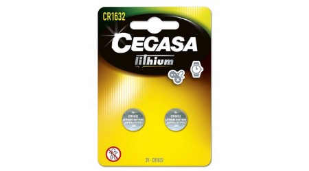 PILA CEGASA BOTON LITIO CR1632 3V PACK 2 UNIDADES