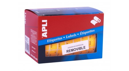 ETIQUETA PVP ESCRITURA MANUAL NARANJA 12X18 REMOVIBLE 3360 U.