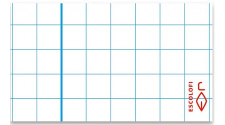 LIBRETA ESCOLOFI A4 CUADRICULA 5X5 50 H. C/MARGEN T/DURA