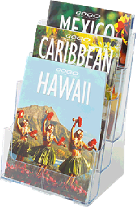 EXPOSITOR DE SOBREMESA VERTICAL DE 4 POSICIONES FORMATO A5 DE77901