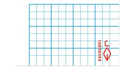 RECAMBIO ESCOLOFI A4 MILIMETRADO 3X3X9  100 H. 4 TALADROS C/MARGEN