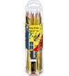 PACK 12 LAPICES GRAFITO STAEDTLER NORIS N.2 HB + GOMA DE BORRAR + SACAPUNTAS STAEDTLER CON ESTUCHE RIGIDO