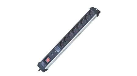 REGLETA 8 TOMAS PROFESIONAL ALUMINIO - PROTECCION SOBRETENSIONES SILVER