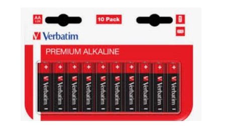 PILA VERBATIM ALCALINA AA LR6 10 UNIDADES