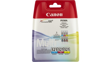 CARTUCHO CLI521- PACK C/M/Y PACK 3 COLORES (CMY) 2934B010 PARA CANON