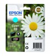CARTUCHO EPSON CIAN C13T18024010 Nº 18 PARA EPSON XP 30/412 - 180 PAG