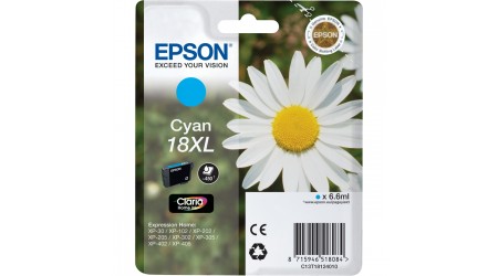 CARTUCHO EPSON CIAN C13T18124010 Nº 18XL PARA EPSON XP 30/412 - 450 PAG