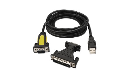 ADAPTADOR USB-A MACHO - VGA/SERIE RS232 DB9/M DB25/M